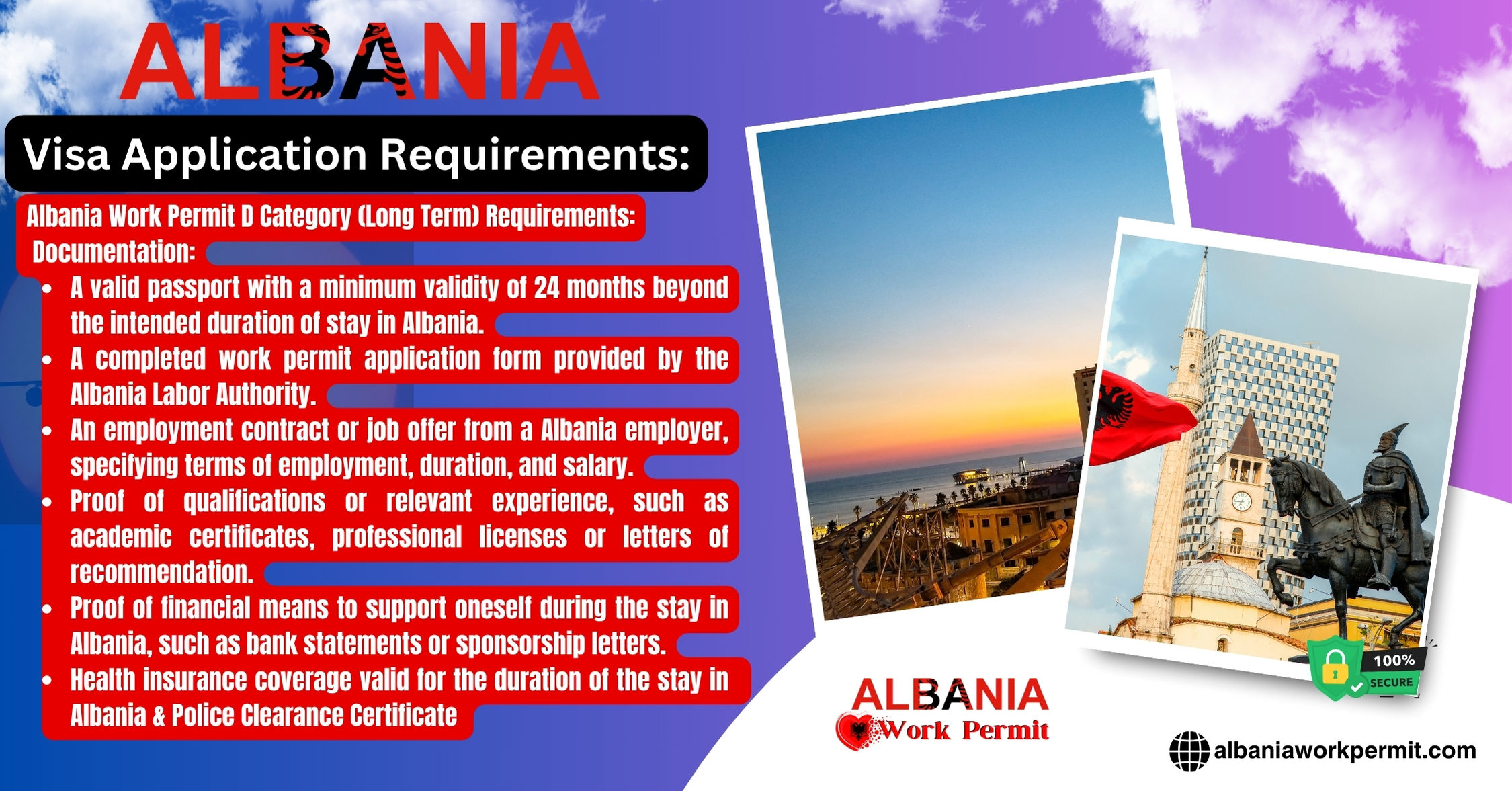 Albania Work Permit Visa Requirements for Nepali Citizens